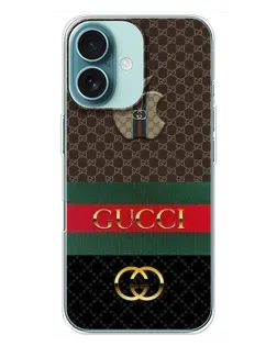 Чохол для iPhone 16 Plus з картинкою «Gucci — брендований десерт»