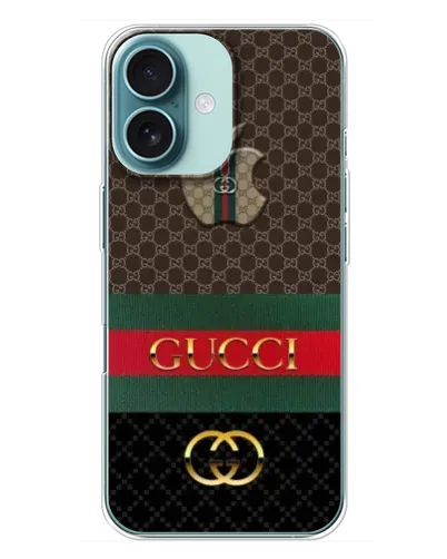 Чохол для iPhone 16 Plus з картинкою «Gucci — брендований десерт» Чохол для iPhone 16 Plus з картинкою «Gucci — брендований десерт»