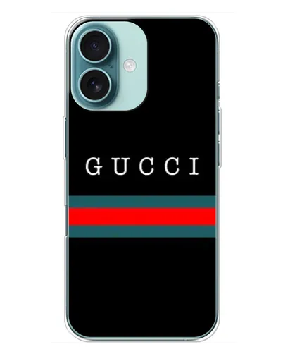 Чохол для iPhone 16 Plus з картинкою «Gucci — червоний пояс» Чохол для iPhone 16 Plus з картинкою «Gucci — червоний пояс»