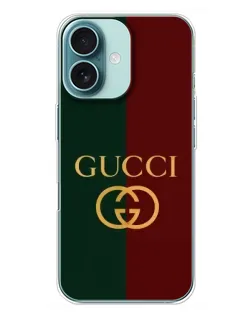 Чохол для iPhone 16 Plus з картинкою «Gucci — темно-зелений градієнт»