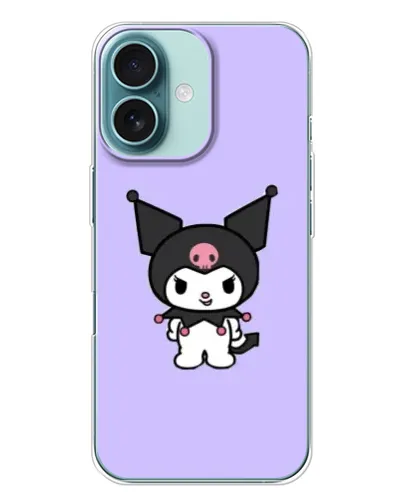 Чохол для iPhone 16 Plus з картинкою «Kuromi — ніжний фіолетовий»