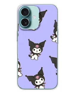 Чохол для iPhone 16 Plus з картинкою «Паттерн з Kuromi»