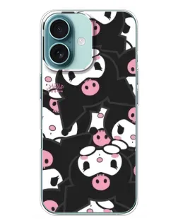 Чохол для iPhone 16 Plus з картинкою «Kuromi з сердечком»