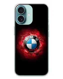 Чохол для iPhone 16 Plus з картинкою «Логотип BMW — спалах»