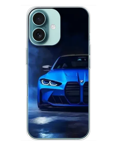 Чохол для iPhone 16 Plus з картинкою «Блакитна BMW M4» Чохол для iPhone 16 Plus з картинкою «Блакитна BMW M4»