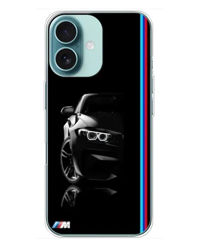 Чохол для iPhone 16 Plus з картинкою «Силует BMW в темряві» Чохол для iPhone 16 Plus з картинкою «Силует BMW в темряві»