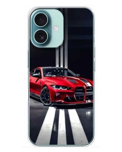 Чохол для iPhone 16 Plus з картинкою «Червона BMW на дорозі» Чохол для iPhone 16 Plus з картинкою «Червона BMW на дорозі»
