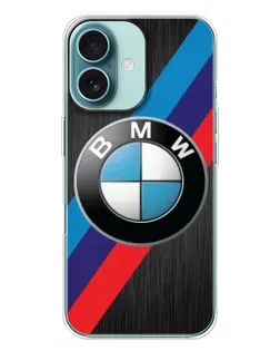 Чохол для iPhone 16 Plus з картинкою «BMW M-stripes стиль»