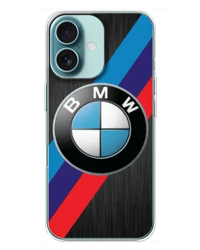 Чохол для iPhone 16 Plus з картинкою «BMW M-stripes стиль» Чохол для iPhone 16 Plus з картинкою «BMW M-stripes стиль»
