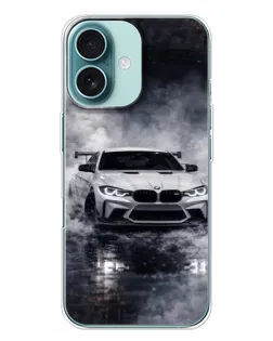 Чохол для iPhone 16 Plus з картинкою «BMW крізь туман»