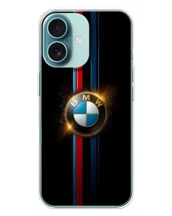 Чохол для iPhone 16 Plus з картинкою «BMW M-Power неон»