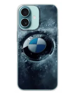 Чехол для iPhone 16 Plus с картинкой «Логотип BMW — лед» Чехол для iPhone 16 Plus с картинкой «Логотип BMW — лед»
