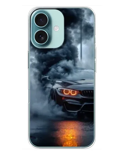 Чехол для iPhone 16 Plus с картинкой «BMW M-Power — абстракция» Чехол для iPhone 16 Plus с картинкой «BMW M-Power — абстракция»