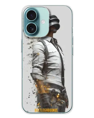 Чехол для iPhone 16 Plus с картинкой «PUBG — боец в пыли» Чехол для iPhone 16 Plus с картинкой «PUBG — боец в пыли»
