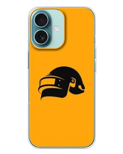Чехол для iPhone 16 Plus с картинкой «PUBG — золотой шлем» Чехол для iPhone 16 Plus с картинкой «PUBG — золотой шлем»