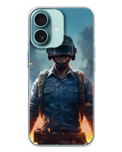 Чехол для iPhone 16 Plus с картинкой «PUBG — реалистичный герой» Чехол для iPhone 16 Plus с картинкой «PUBG — реалистичный герой»