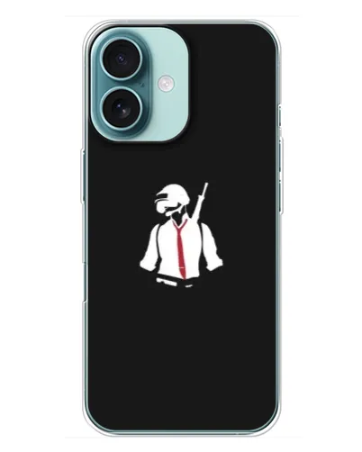 Чехол для iPhone 16 Plus с картинкой «PUBG — силуэт воина» Чехол для iPhone 16 Plus с картинкой «PUBG — силуэт воина»