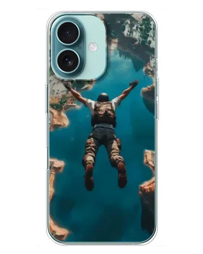 Чехол для iPhone 16 Plus с картинкой «PUBG — свободное падение» Чехол для iPhone 16 Plus с картинкой «PUBG — свободное падение»