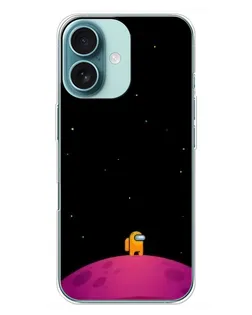 Чохол для iPhone 16 Plus з картинкою «Самотній герой на планеті»