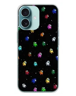 Чохол для iPhone 16 Plus з картинкою «Екіпаж Among Us»