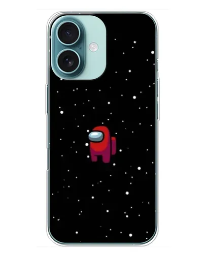 Чехол для iPhone 16 Plus с картинкой «Красный Among Us»