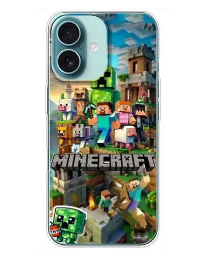 Чехол для iPhone 16 Plus с картинкой «Замок Minecraft» Чехол для iPhone 16 Plus с картинкой «Замок Minecraft»