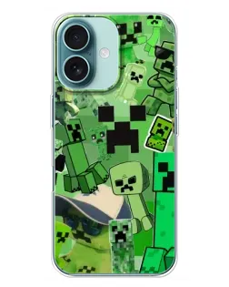 Чохол для iPhone 16 Plus з картинкою «Кріпери Minecraft»