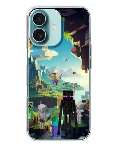 Чехол для iPhone 16 Plus с картинкой «Эндермен в лесу» Чехол для iPhone 16 Plus с картинкой «Эндермен в лесу»
