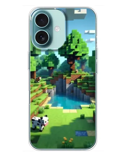 Чехол для iPhone 16 Plus с картинкой «Minecraft летний день» Чехол для iPhone 16 Plus с картинкой «Minecraft летний день»