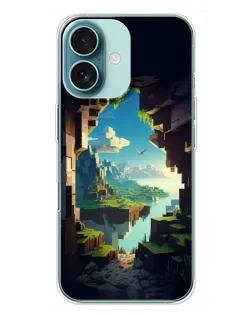 Чехол для iPhone 16 Plus с картинкой «Вид из пещеры»