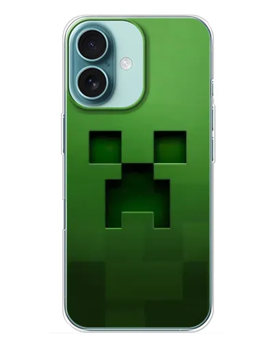 Чехол для iPhone 16 Plus с картинкой «Крипер микро-дизайн» Чехол для iPhone 16 Plus с картинкой «Крипер микро-дизайн»