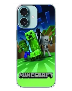 Чехол для iPhone 16 Plus с картинкой «Команда героев игры»