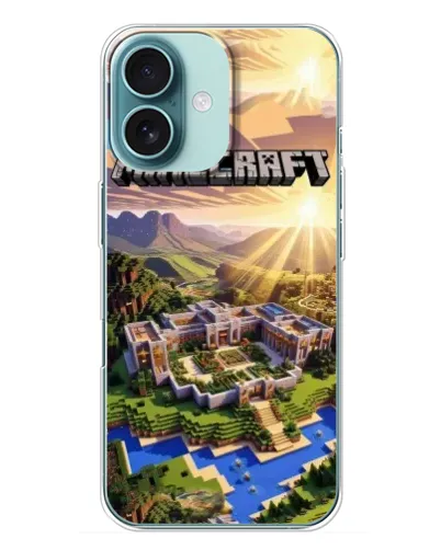 Чехол для iPhone 16 Plus с картинкой «Minecraft панорама» Чехол для iPhone 16 Plus с картинкой «Minecraft панорама»