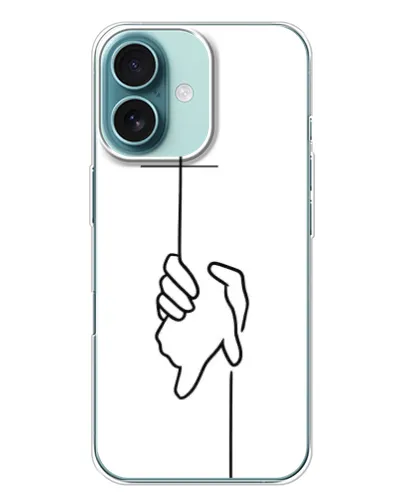 Чохол для iPhone 16 Plus з картинкою «Рука тримає»