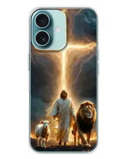 Чохол для iPhone 16 Plus з картинкою «Лев Юди та Світло»