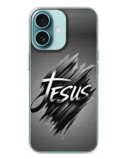 Чохол для iPhone 16 Plus з картинкою «Напис Jesus Graffiti»