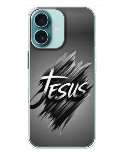 Чохол для iPhone 16 Plus з картинкою «Напис Jesus Graffiti»