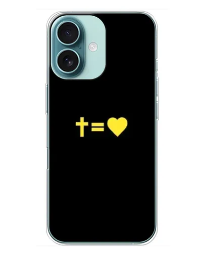 Чохол для iPhone 16 Plus з картинкою «Серце та Хрест»