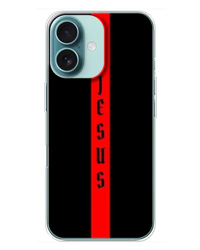 Чохол для iPhone 16 Plus з картинкою «Червона лінія віри»