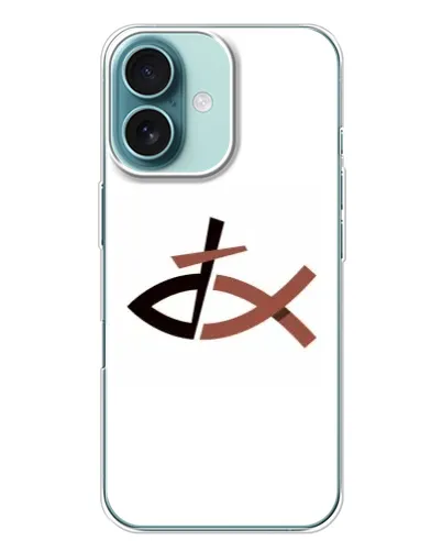 Чохол для iPhone 16 Plus з картинкою «Риба та хрест»