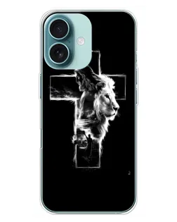 Чехол для iPhone 16 Plus с картинкой «Сияющий крест Jesus»