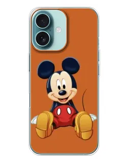 Чехол для iPhone 16 Plus с картинкой «Микки отдыхает»
