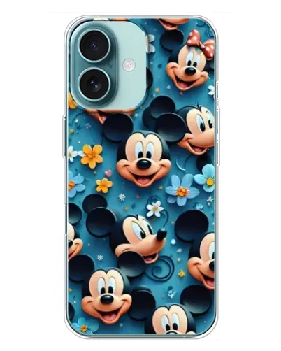 Чехол для iPhone 16 Plus с картинкой «Паттерн Микки и Минни» Чехол для iPhone 16 Plus с картинкой «Паттерн Микки и Минни»