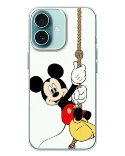 Чехол для iPhone 16 Plus с картинкой «Mickey на канате»
