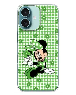 Чехол для iPhone 16 Plus с картинкой «Mickey в клетку»