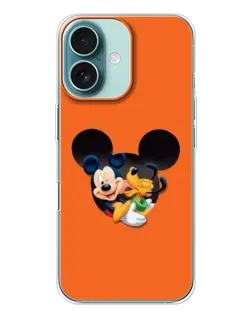 Чохол для iPhone 16 Plus з картинкою «Серце Міккі Мінні»