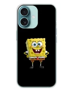 Чехол для iPhone 16 Plus с картинкой «Классический Губка Боб»