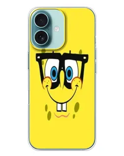 Чохол для iPhone 16 Plus з картинкою «Мінімалістичний Спанч Боб»