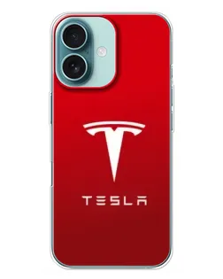 Чохол для iPhone 16 Plus з картинкою «Tesla Red Classic»