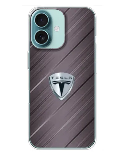 Чехол для iPhone 16 Plus с картинкой «Металлическая текстура Tesla» Чехол для iPhone 16 Plus с картинкой «Металлическая текстура Tesla»
